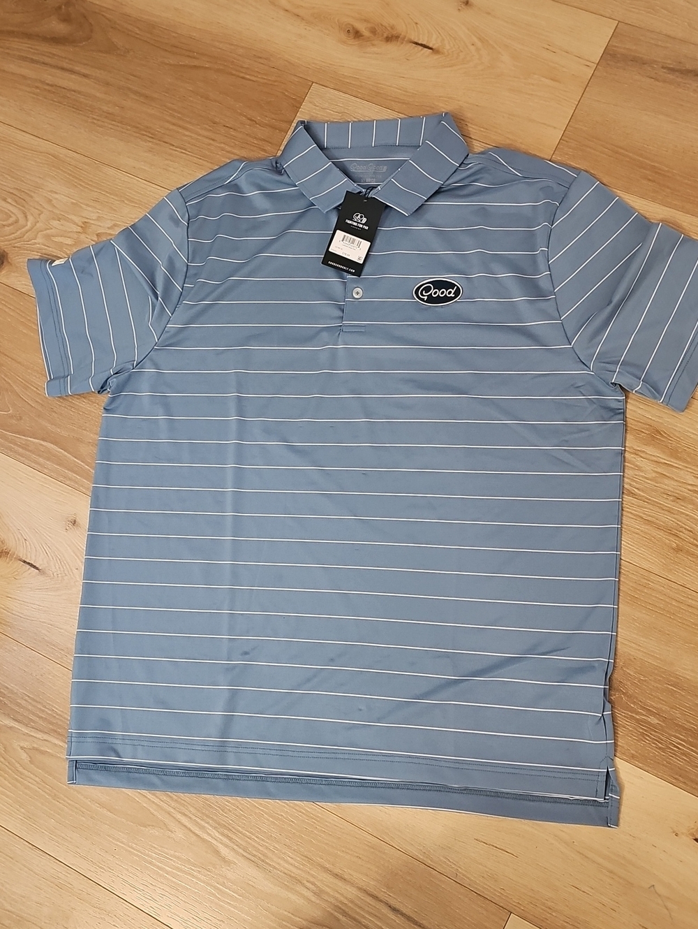 Good Good Golf Polo "Lakeside Stripe Polo" Mens size XL NWT